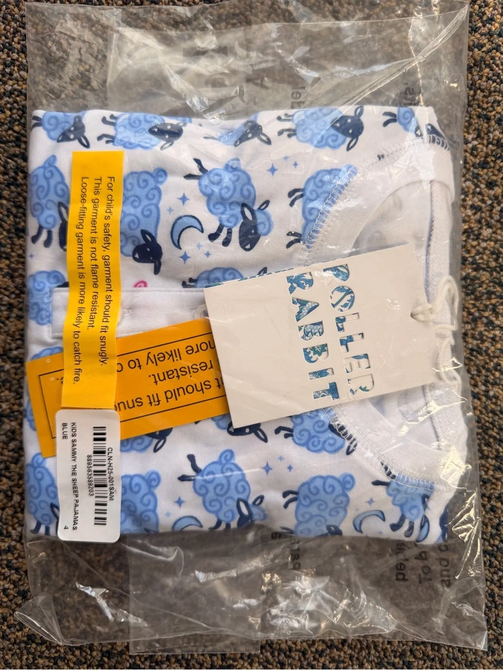 Roller Rabbit Blue and Pink Sheep Kids Pajama Set